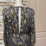 ZARA  Mini Dress Long sleeve Paisley Silky Satin Multicolored party cocktail M Photo 6