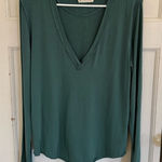 Free People teal green Hailey long sleeve v Photo 0