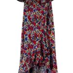 Entro  Dress Women S Pink Floral Off Shoulder Boho Cottagecore Maxi Ruffle Whimsy Photo 0