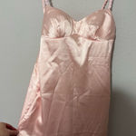 Pink Satin Flower Dress Size M Photo 0