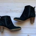 J.Crew Black Genuine Suede Heel Booties Sz 7 Photo 0
