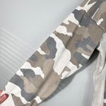 Aerie Oversized Camo Camouflage Brown & Gray Oversized Lounge Sweatshirt Small S Photo 1