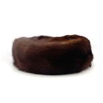 Vintage 1950s Anne’s San Carlos Mink Fur Pillbox Hat Brown Bow Detail Classic Photo 1