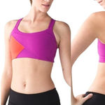 Lululemon  Purple And Red Criss Cross Back‎ Kanto Catch Me Sports Bra Size 4 Photo 0