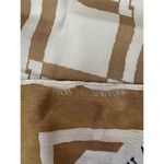 1970 Mob Wife VTG Square Scarf Lanvin Paris 100% Silk Made in France Brown Tan Photo 3