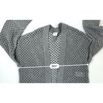 Abercrombie & Fitch Basket Weave Cotton Open Cardigan Sweater SMALL Gray Shrug Photo 4