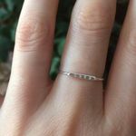 SIZE 7 Dainty 925 Love Letter Ring Silver Photo 1