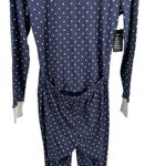 Sleepy Jones Polka Dot Union Suit One Piece Pajamas Navy Cotton Womens Small New Blue Photo 3