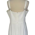 Dress the Population Off White Eve Midi Keyhole Cut Out Slit Sweetheart Dress L Photo 6