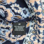 MSK Womens Dress Medium Blue Floral V Photo 14