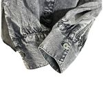 Rails Angelica Acid Wash Button Shirt Women’s Small Black Long Sleeve Casual Gray Photo 4