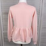 Planet Gold  Dream On Peplum Pink Sweatshirt-XS Photo 1