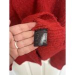 Sanctuary  Red Fuzzy Ribbed Mock Neck Pullover Sweater Size Small Christmas Cozy Photo 6