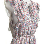 BB Dakota STEVE MADDEN Womens Whimsy Floral Ruffle Tiered Midi Dress Small Boho Photo 0