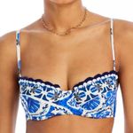 Farm Rio blue Tile Dream Bikini Top sz xl sold out Photo 0