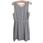 J.Crew Dress Silk Dress In Deck Blue Stripe Nautical Navy White Photo 7