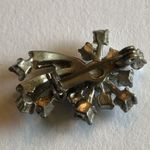 Vintage Silver Tone Shooting Star CZ Rhinestone Brooch Shoulder Pin Photo 4