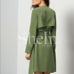 Army Green Long Sleeve Pockets Trench Coat Size XS Photo 1