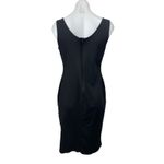 The Vanity Room Womens Black Scoop Neck Sleeveless Slit Midi Tank Sheath Dress L Photo 1