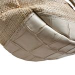 Elaine Turner  Woven Cream Leather & Raffia Shoulder Bag Photo 6
