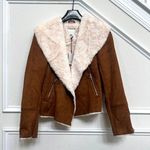 River Island NWT Women's  AVIATOR FAUX Sheepskin JACKET UK Size 14 Photo 0