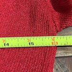 Calvin Klein  medium red dressy pullover v-neck sweater ruched bottom sparkly NWT Photo 7