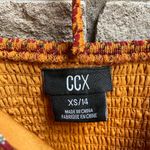 City Chic  CCX Retro Chic Floral Belted Dress Mustard Printed Size 14 xs Photo 5