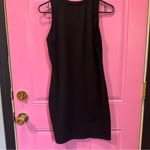 Black Graphic Sleeveless Dress Size L Photo 4