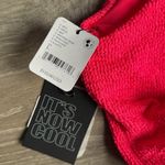 Free People NEW  It’s Now Cool Low Back One Piece Swimsuit Neon Pink Crimp Large Photo 8