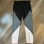 SheIn leggings Sunshine text black grey pink colorblock women’s size Large Photo 0