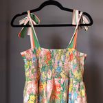 Jade Melody Tam Toe Shoulder Garden Border Tiered Maxi Dress Size XS Pink Photo 6