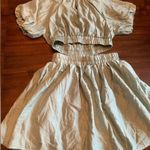 Princess Polly  Dress Sage Green Cutout Puff Sleeves Women’s Medium Photo 2