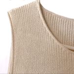 Madewell  side tie sleeveless sweater rich cream large‎ G3619 Photo 4