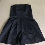 Black Halo Women Strapless Romper “Rihanna” Denim DarkNavy/Black Women Sz 4 NWOT Photo 0