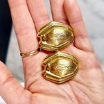 Saint Laurent “YSL” Vintage Gold Large Clip-On Earrings Photo 5