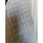 Talbots NWT Long Sleeve Metallic Sleeves Mock Neck Blouse Cream M Photo 5