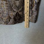 Donna Vinci Metallic Floral Embroidered Pencil Midi Skirt Front Slit size14 Gold Size 14 Photo 7