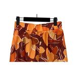 Cider NWT By The Beach Floral Mini High Waist Pleated Shorts Button Zip M Orange #3120 Photo 5
