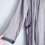 ZARA  Gray Embroidered Long Sleeve Tunic Dress Photo 2