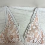 Cream and White One Piece Swimwear with Delicate Lace Size 1X Photo 1