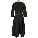 British Retro Rockabilly Midi Swing Dress Size 8 Black Photo 3