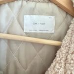 Oak + Fort Oversized Teddy Sherpa Jacket Coat Button-down Beige Photo 1