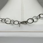 Cookie Lee  Textured Circle Chain Link Necklace Silver Tone 41" Long ✨ Photo 3