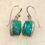 Sterling Silver BARSE Turquoise Rope Braid Framed Drop Earrings NWT Photo 7