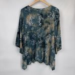 Vintage Y2K Brittany Black Top Womens 1X Green Forest Fairy Sparkle Tie Dye Photo 5