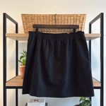 J.Crew Sidewalk Linen Cotton Pull On Black Skirt, 14 Photo 1