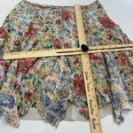 Ralph Lauren Polo  Skirt Womens 8‎ Pink Green Blue Georgette Floral Mini Ruffle Photo 8