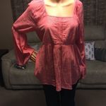 Red Camel Pink Long Sleeve Blouse Women's Medium Boho Photo 5