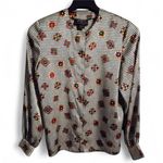 Charter Club  by Jane Justin Late 80’s Houndstooth Blouse w/Jewel Medallions Sz 4 Photo 0