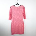 Badgley Mischka  pink laced‎ bodycon dress Photo 5